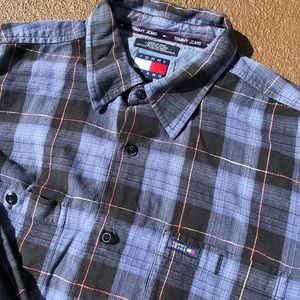 Vintage Tommy Jeans Plaid button up T-shirt